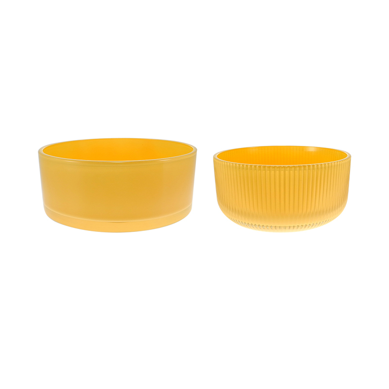 Yellow Tinted Glass Flower Pot YD-FPWP-042