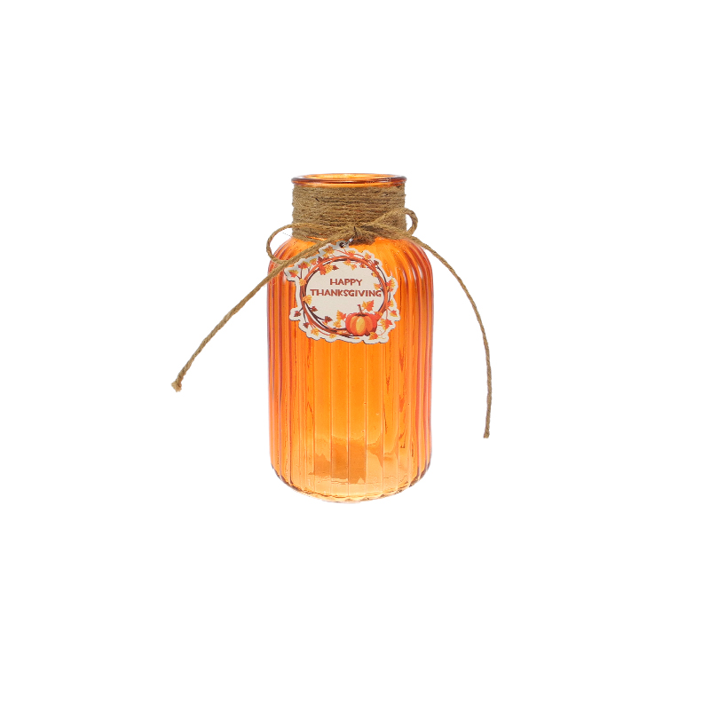 Striped Cotton Rope Painted Glass Flower Vase YD-TDH-134