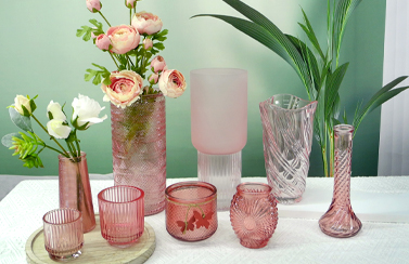 Glass Relief Vases