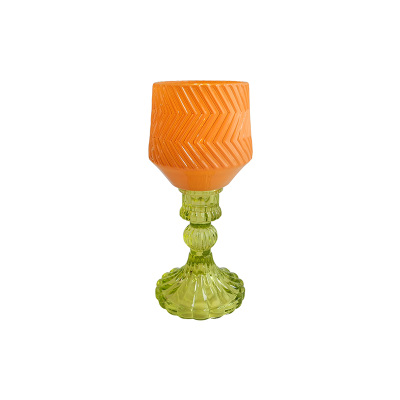 Orange Enamel Modern Candle Holder YD-HDWC-241