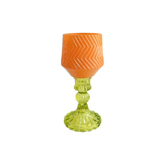 Orange Enamel Modern Candle Holder YD-HDWC-241
