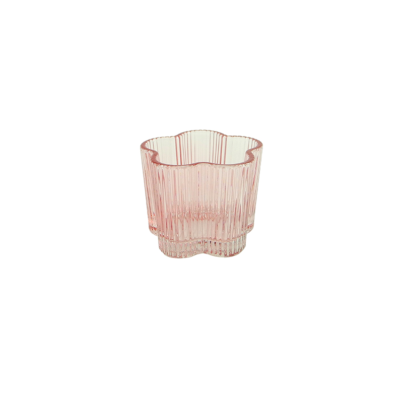 Flower Spray Colored Glass Candle Holder YD-ND-377