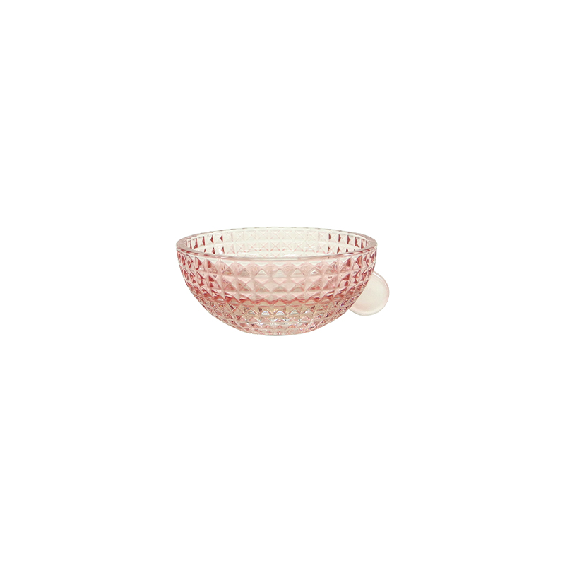 Bowl-shaped Spray Colored Glass Candle Holder YD-ND-389