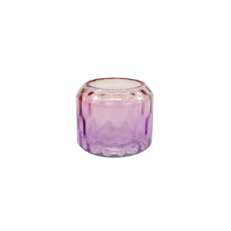 Cylindrical Cutout Gradient Spray Color Glass Vase YD-ND-327