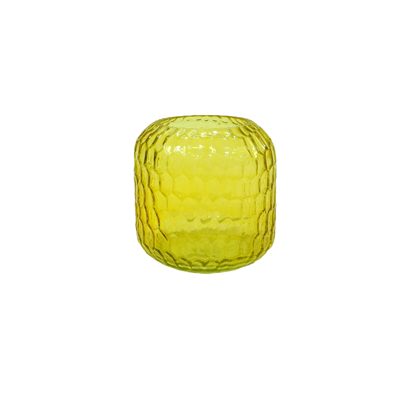 Polygonal Textured Spray-painted Glass Vase YD-ND-360