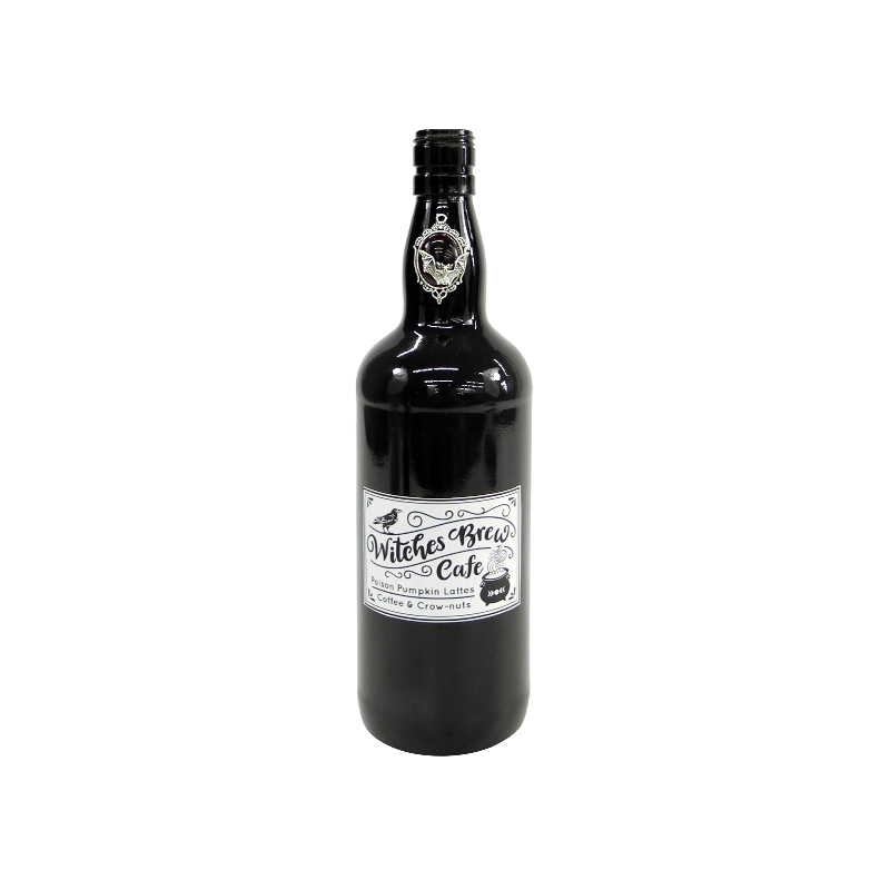 Halloween Bat Black Glass Bottle YD-HAL-099