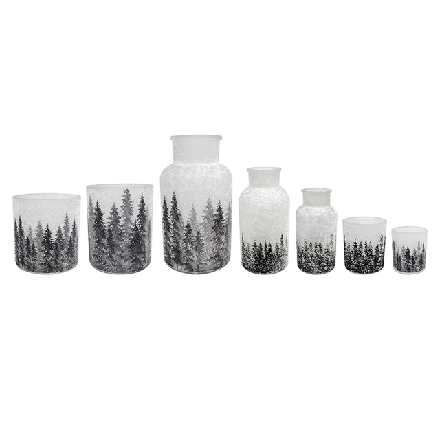 Christmas Tree Patterned Glass Decoration YD-CX-103