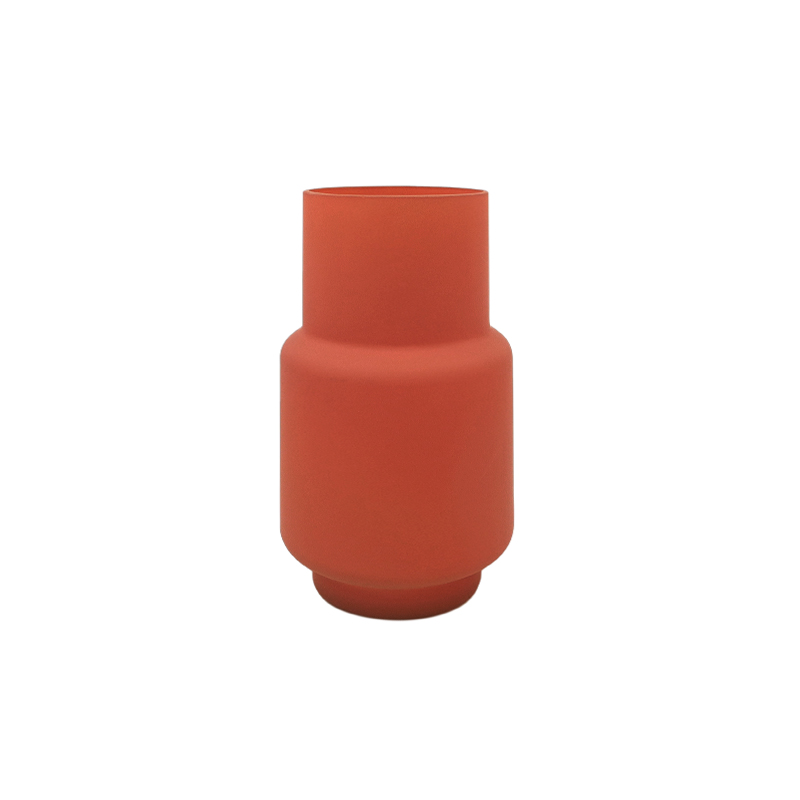 Red Frosted Glass Vase YD-ND-470