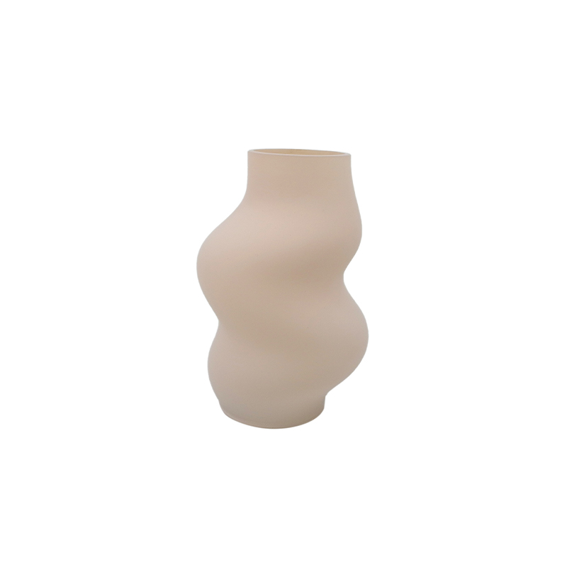 Khaki Frosted Glass Vase YD-ND-471