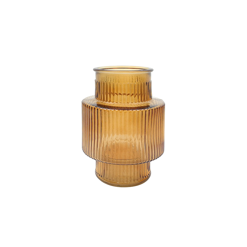Striped Spray-colored Glass Vase YD-TDH-060