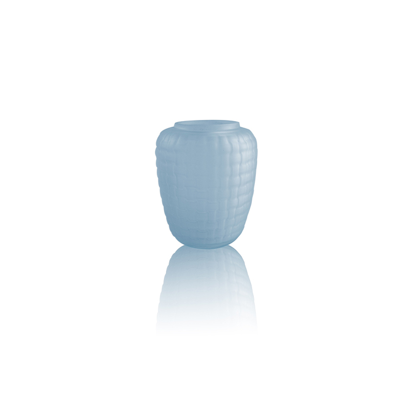 Plaid Frosted Glass Vase YD-OBS-063