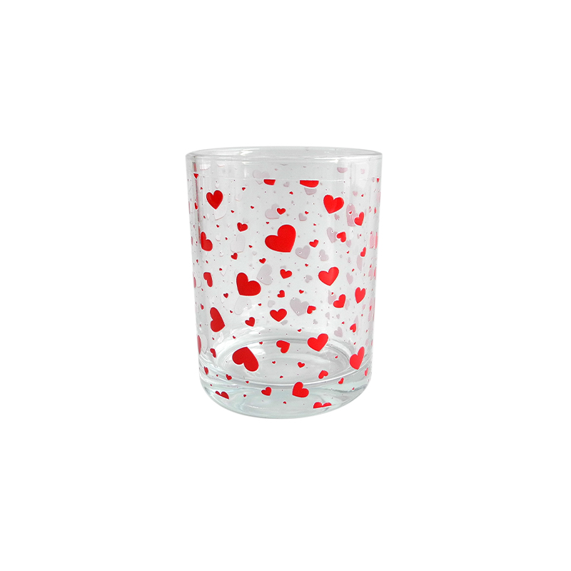 Heart Pattern Glass Wax Bottle YD-VL-061
