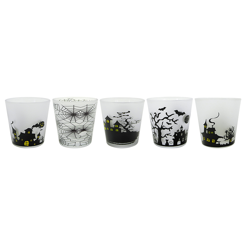 Conical Halloween White Frosted Wax Cup YD-HAL-078