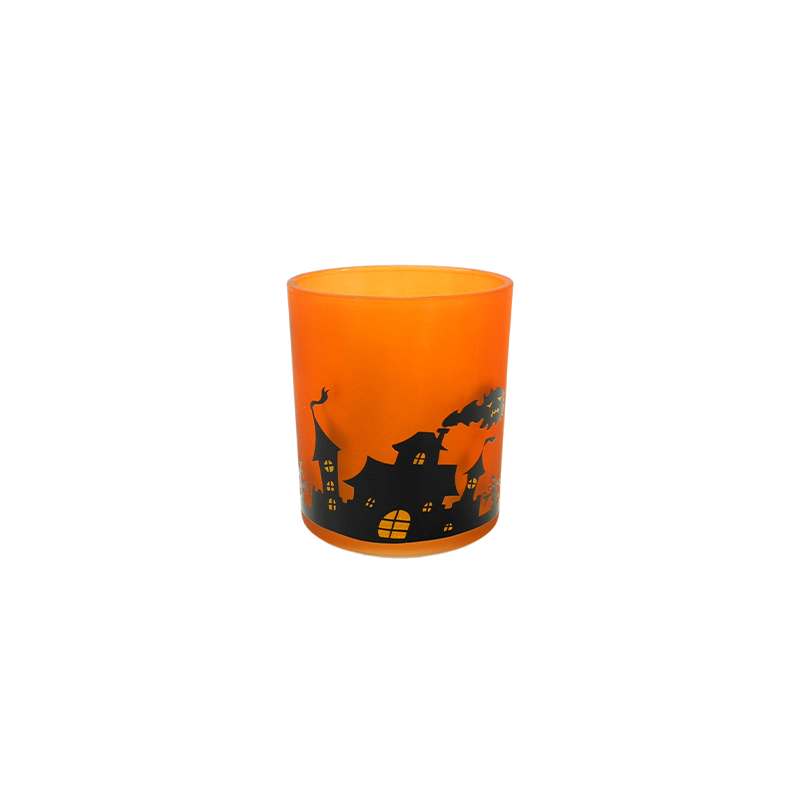Halloween Pattern Orange Frosted Wax Cup YD-HAL-082