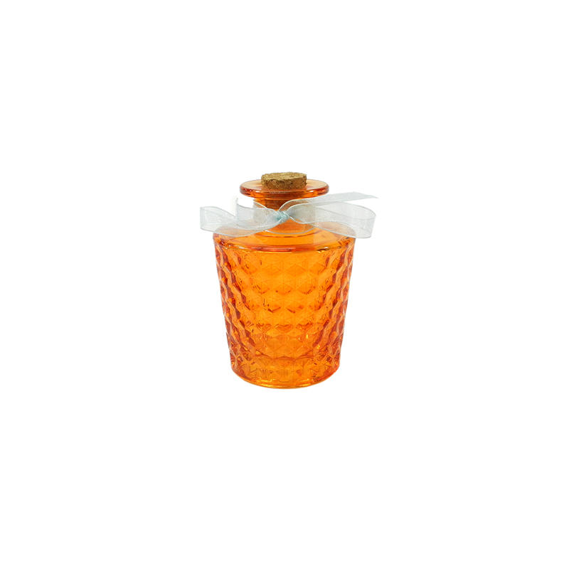 Colorful Plaid Pattern Glass Bottle YD-HAL-072