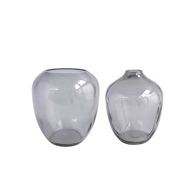 Grey Round Glass Vases YD-ND-010