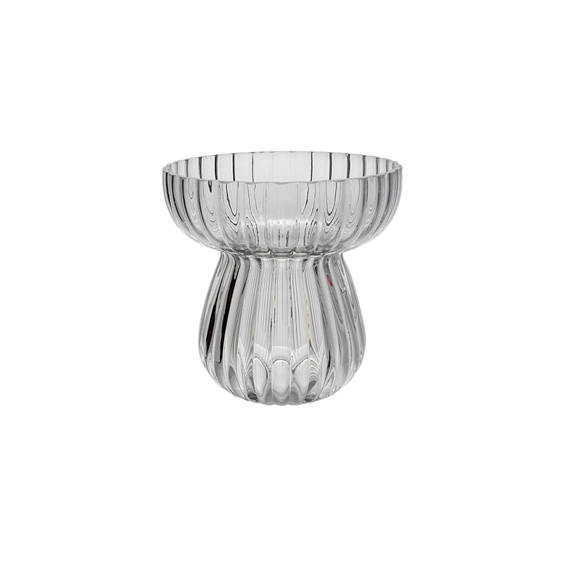 Mushroom Shaped Clear Glass Vase YD-CGV-035