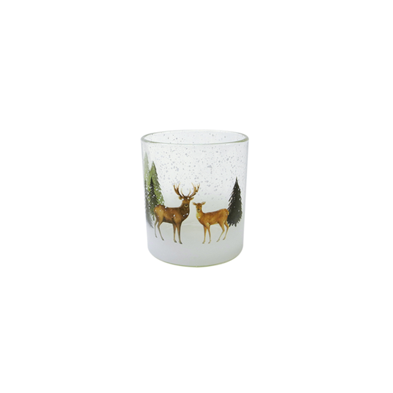 Elk Pattern Glass Wax Bottle YD-CX-076