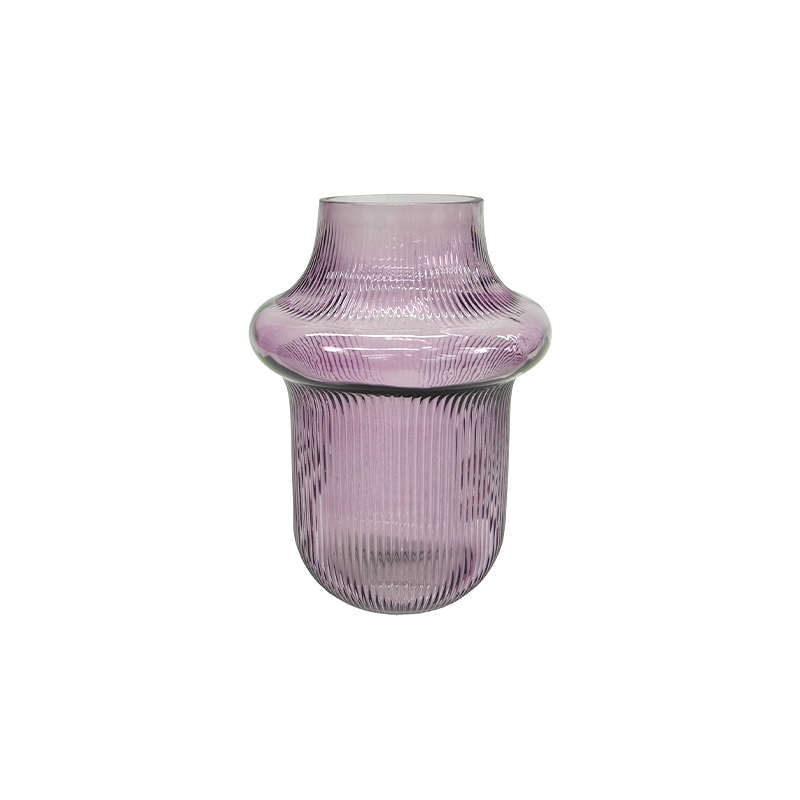 Special-shaped Striped Glass Vase YD-SS-075