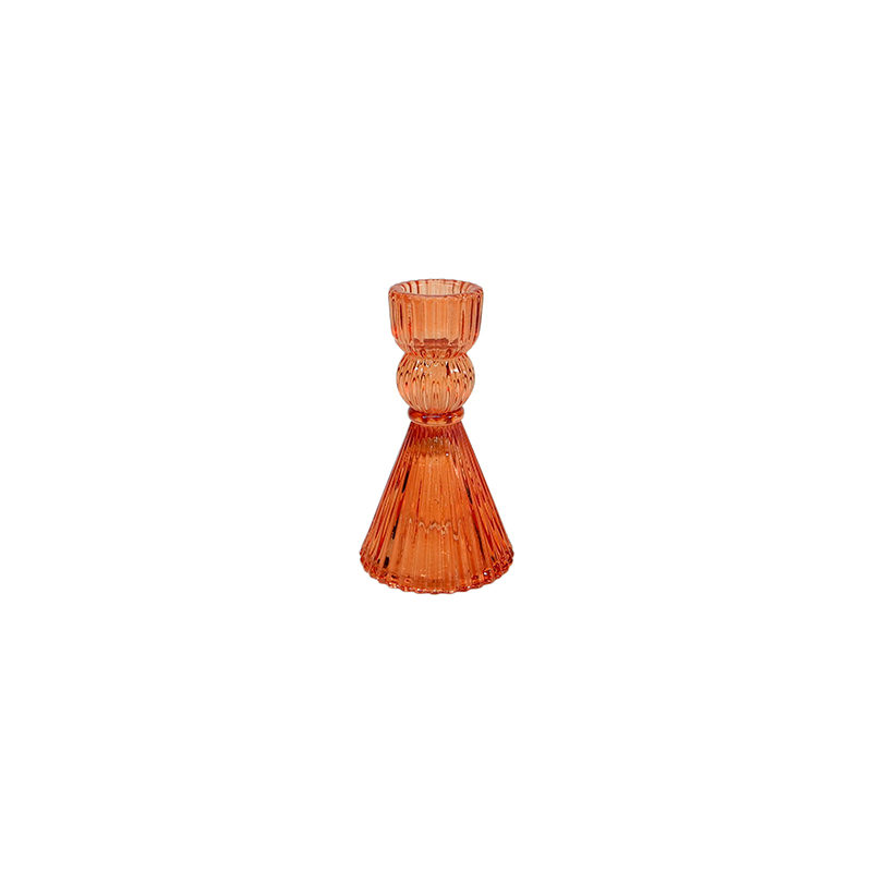 Orange Glass Candle Holder YD-HDWC-183