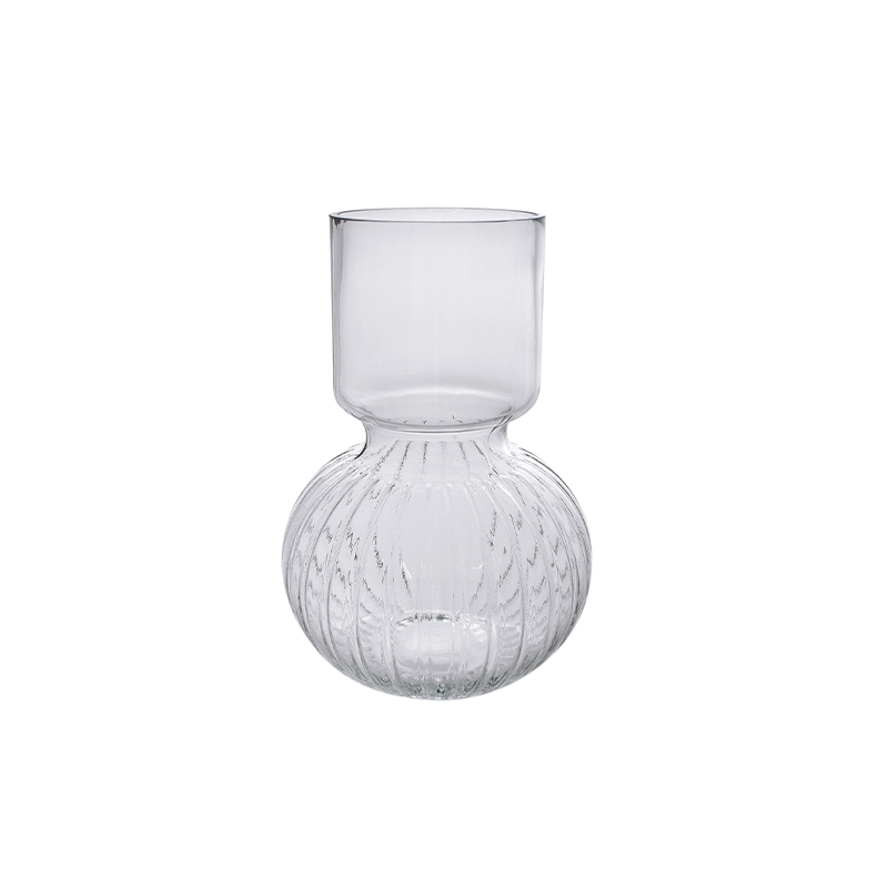 Thick Striped Glass Vase YD-CGV-056