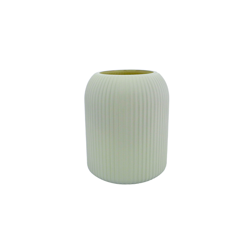 Frosted Striped Glass Vase YD-ND-256