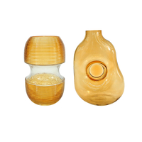 Light Brown Special-shaped Glass Vase YD-SS-115