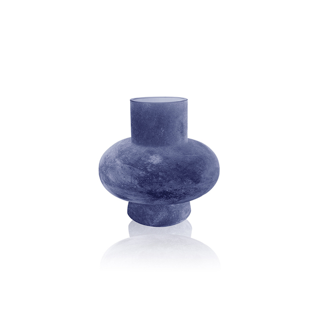 Blue Purple Sanded Glass Vase YD-OBS-129