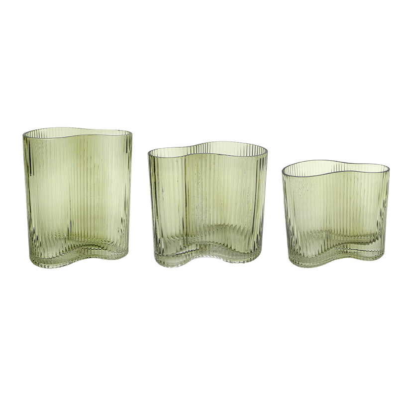 Curved Spray Colored Glass Vase YD-ND-422