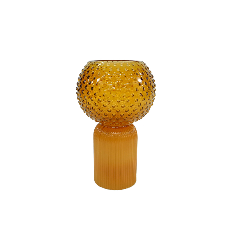 Spray Colored Glass Vase with Round Ball Segments YD-ND-440