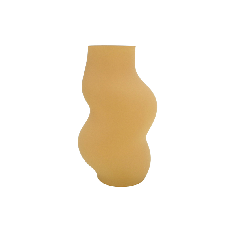 Shaped Frosted Glass Vase YD-ND-458