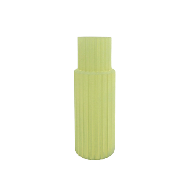 Green Striped Frosted Glass Vase YD-ND-424