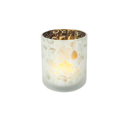 Yorklsun Glassware Grey Pattern Candle Holder & Wax Bottle YD-HDWC-042