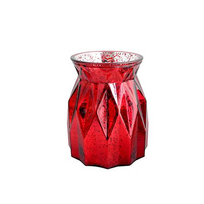 Yorklsun Glassware Red Christmas Candle Holder & Wax Bottle YD-CX-006