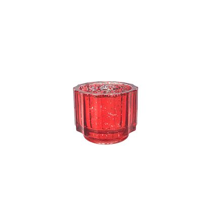 Yorklsun Glassware Red Candle Holder & Wax Bottle YD-CX-058