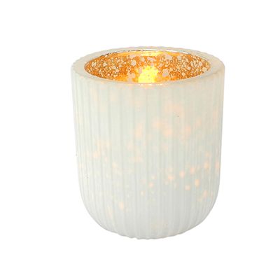 Yorklsun Glassware White Candle Holder & Wax Bottle YD-CX-057