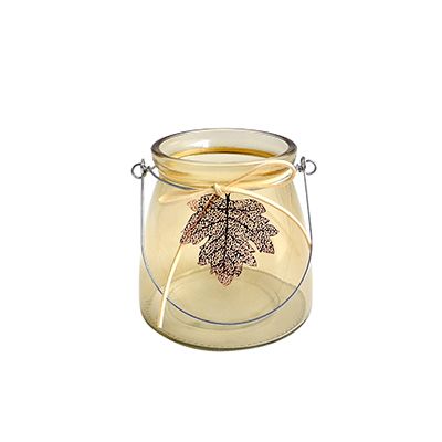 Yorklsun Glassware Autumn Yellow Candle Holder & Wax Bottle YD-TDH-019