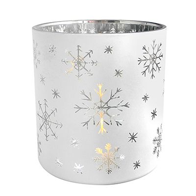 Yorklsun Glassware White Christmas Candle Holder & Wax Bottle YD-HDWC-035