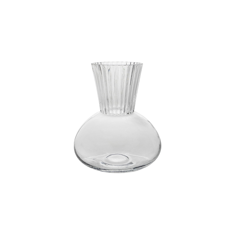 Striped Segmented Relief Glass Vase YD-CGV-139