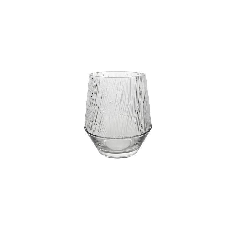 Cone Line Pattern Glass Vase YD-CGV-196