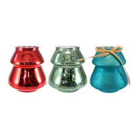 Electroplated Silver Fragments Christmas Tree Candleholder YD-CX-156