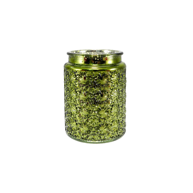 Electroplated Silver Fragment Pattern Candleholder YD-CX-158