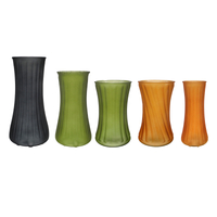 Curved Frosted Glass Vase YD-TDH-170