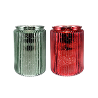 Striped Electroplated Silver Broken Candleholder YD-CX-163