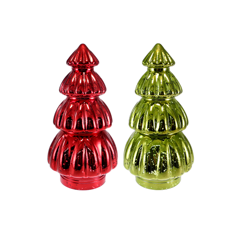 Electroplated Silver Fragments Christmas Tree Glass Decoration YD-CX-123