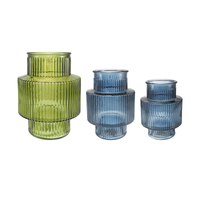 Autumn Striped Colored Glass Flower Vase YD-TDH-148