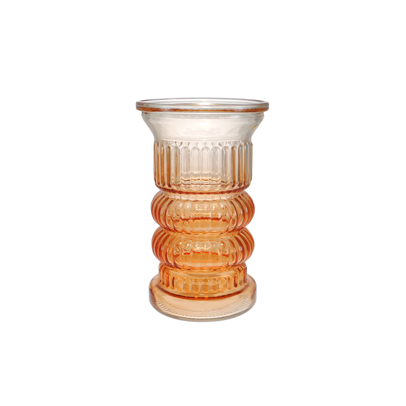 Orange Gradient-striped Colored Vase YD-SS-151