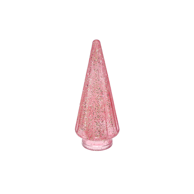 Pink Frosted Glitter Cone-shaped Christmas Tree YD-CX-136
