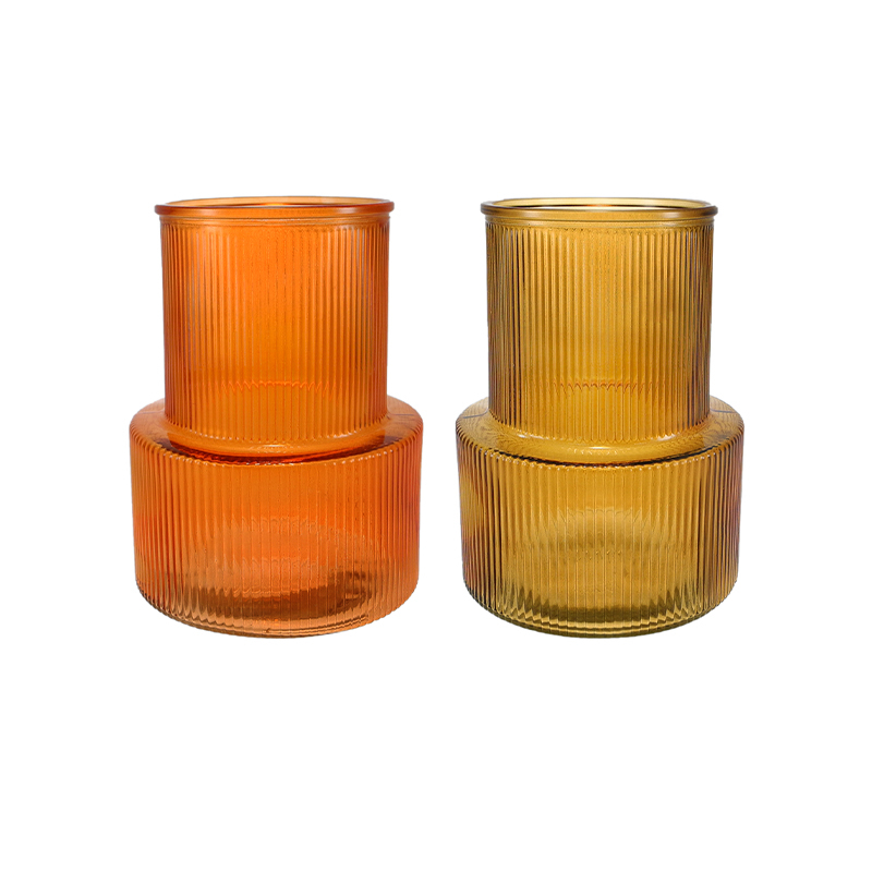 Autumn Striped Colorful Flower Vase YD-TDH-113