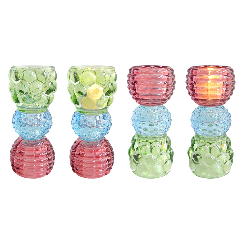 Tricolor Modern Double Candle Holder YD-HDWC-249